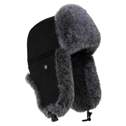 Men's Winter Hat | Windproof Cold-Proof | Plus Velvet Lining | Thick Ear Flaps | Adjustable Fit | Outdoor Sports | Skiing & Snowboarding | Casual Everyday Use