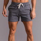 Men's Loose Fit Cotton Sports Shorts | Breathable Athletic Shorts | Elastic Waist | Casual Activewear | Comfortable Summer Gym Shorts | Frayed Hem | Mid Waist | Perfect for Running & Hiking