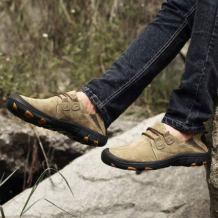 Men's Outdoor Trail Hiking Shoes | Comfortable Casual Footwear | Matte Finish | Easy Twin Gore Entry | Flexible Rubber Sole | Collapsible Heel Pad