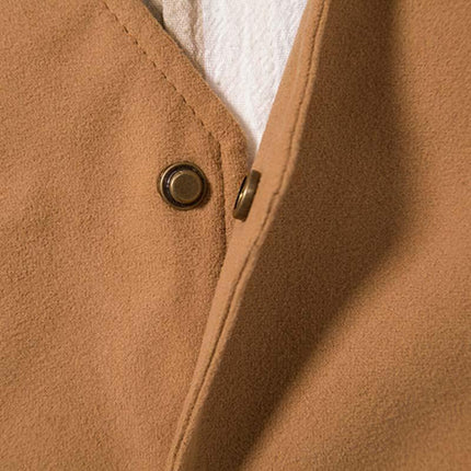 Men's Vintage Vest | Slim Fit | V-Neck | Single Breasted | Plain Polyester Blend | Spring Autumn | Casual Fashion Waistcoat