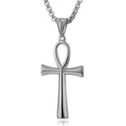 Vintage Style | Knot Design Cross Necklace | Silver Chain | Casual Fashion Jewelry | Unisex Accessory