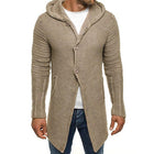 Men's Knit Cardigan | Hooded | Single Breasted | Long Sleeve | Mid Length | Casual Wear | Cozy & Stylish | Knit Fabric | Functional Pockets | Ideal for Layering | Versatile Design | Easy Care