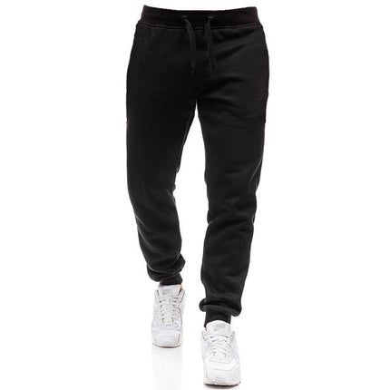 Men's Fleece Casual Sports Pants | Elastic Drawstring Waistband | Tapered Leg Design | Soft Breathable Fleece Fabric | Ribbed Ankle Cuffs | Modern Athletic Style | Versatile Everyday Wear | Comfortable Fit