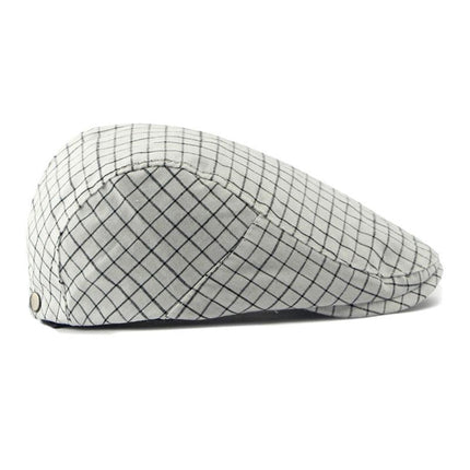 Men's Peaked Cap | Vintage Plaid | Premium Cotton | Breathable & Comfortable | Adjustable Fit | Timeless Style | Versatile Fashion Accessory | Perfect for Casual Outings & Outdoor Activities
