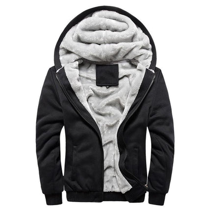 Men's Hooded Fleece Jacket | Casual Outerwear | Warm Winter Coat | Long Sleeve | Comfortable Fit | High-Quality Insulation | Adjustable Hood | Versatile Colors | Soft Lined Interior