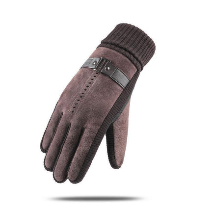 Men's Winter Ski Gloves | Touchscreen Compatible | Warm Windproof | Anti-Slip Grip | Thermal Fleece Lining | Water-Resistant | Ergonomic Design | Elastic Cuff | Durable Synthetic Material | Sports & Outdoor
