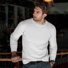 Men's Solid Color Knit Pullover Sweater | Crew Neck Soft Knitwear | Casual Winter Fall Spring | Comfortable Durable Warmth | Versatile Layering Jumper | Gift for Him