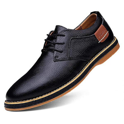 Men's Oxford Dress Shoes | Pebbled Leather Upper | Lace-Up Closure | Blind Eyelets | Casual Sophisticated Style | Versatile Work & Weekend Footwear