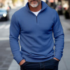 Men's Sweatshirt | Solid Color | Half Stand Collar | Zip Closure | Versatile Layering | Comfortable Material | Variety Styles | Multiple Sizes | Easy Care