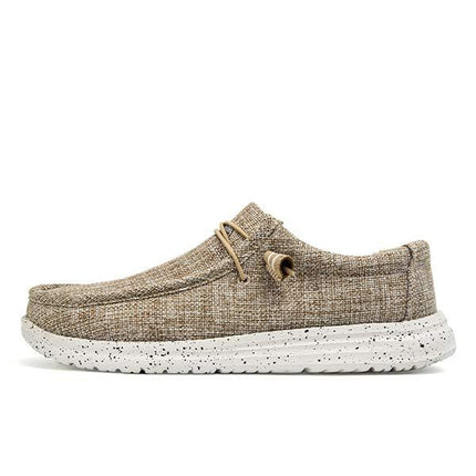 Men's Canvas Loafers | EVA Outsole | Premium Washed Canvas | Elastic Laces | Lightweight Comfort | Rounded Toe Design | Breathable Fabric | Odor-Reducing Insole | Machine Washable | Ideal Casual Shoe