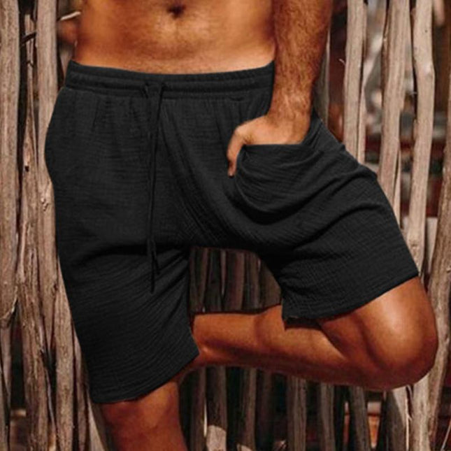 Men's Cotton Blend Beach Shorts | Casual Fit | Elastic Waist | Breathable Fabric | Side Pockets | Summer Essentials | Versatile Design | Easy Care