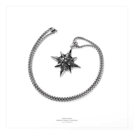 Vintage Octagonal Star Cross Pendant Necklace | Casual Jewelry | Fashionable Accessories for Women & Men