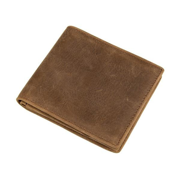 Premium Leather Wallet | Vintage Style | Compact & Lightweight | 3 Card Slots | 1 Zipper Pocket | Transparant ID Window | 2 Bill Pockets | Sleek Retro Design | Durable | Handmade Craftsmanship