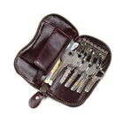 Vintage Leather Key Case | Premium Soft Leather | Slim & Lightweight Design | Durable Metal Key Buckle for Easy Access | Solid Wear-Resistant Zipper | Small Button Coin Wallet | Holds 6 Keys