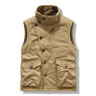 Men's Vintage Style Velvet Single Breasted Vest | Retro Casual Hunting Suits Design | Stand-Up Collar | Sleeveless | Fleece Lined Warmth | Button Closure | Side Pockets | Stylish Layering | Multiple Sizes Available