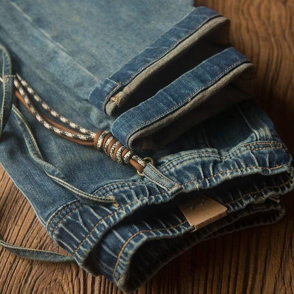 Men's Straight-Leg Jeans | Relaxed Fit | Solid Color | Drawstring Waist | High-Quality Denim | Comfortable & Durable | Casual Everyday Wear | Versatile Year-Round Style | Variety of Sizes Available