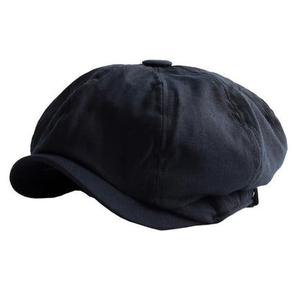 Men's Vintage Cotton Newsboy Cap | Octagon Dome Short Brim Hat