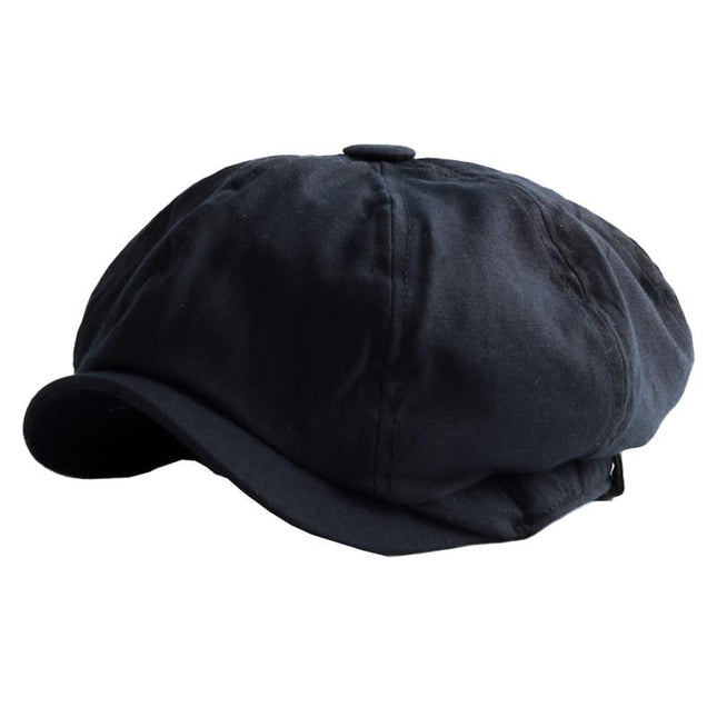 Men's Vintage Cotton Newsboy Cap | Octagon Dome Short Brim Hat