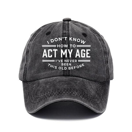 Men's Vintage Distressed Baseball Cap | Classic Print Hat | Adjustable Sports Cap | Casual Outdoor Headwear | Retro Style Cap