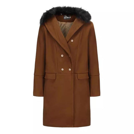 Men's Mid-Length Winter Coat | Fur Collar | Luxury Wool-Blend Fabric | Warm & Stylish | Sizes M-5XL | Elegant Formal & Semi-Formal Outerwear | Tailored Fit | Long Sleeves | Insulating Plush Lining