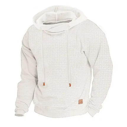 Men's Long Sleeve Sports Hoodie | Autumn Winter Activewear | Pullover Hoodie with Drawstring | Warm Breathable Polyester Spandex Blend | Athletic Fit with Kangaroo Pocket | Ideal for Casual Wear or Workouts