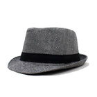 Vintage Striped Cotton Hat | Flat Top Curved Brim | Decorative Ribbon | All Season Casual Men's Accessory
