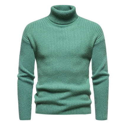 Men's Turtleneck Sweater | Classic Solid Color | Cozy Long Sleeve | Soft High-Quality Fabric | Elegant Design | Versatile Wardrobe Essential | Warm Stylish Wear