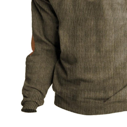 Men's Outdoor Stand Collar Long Sleeve Sweatshirt | Casual Wear | Breathable Fabric | Durable Corduroy | Relaxed Fit | Versatile Style | High-Quality Comfort