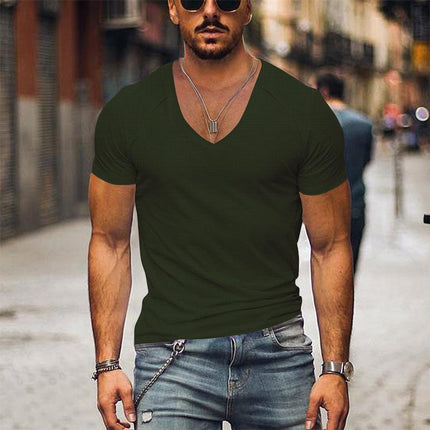 Men's Waffle Knit T-Shirt | V-Neck Pullover | Slim Fit | Breathable & Soft Fabric | Casual & Dressy | Easy Match with Jeans or Pants | Versatile Summer Wardrobe Essential | Machine Washable