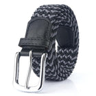 Men's Woven Elastic Belt | 3.4 CM Width | Durable Stretch | Handwoven Craftsmanship | Nickel Alloy Buckle | Versatile Fashion Accessory | Perfect for Chinos Jeans Slacks | Gift for Dad Friend Son