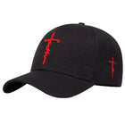 Men's Retro Casual Baseball Cap | Cross Faith Embroidery | Adjustable Strap | Cotton Material | Stylish Everyday Hat