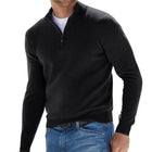Men's Solid Color Knit Zip Pullover Sweater | High-Quality Fabric | Versatile Tailored Fit | Warm Breathable Design | Various Colors | Durable Stitching | Fashionable Wardrobe Must-Have