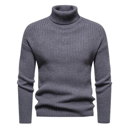 Men's Turtleneck Sweater | Classic Solid Color | Cozy Long Sleeve | Soft High-Quality Fabric | Elegant Design | Versatile Wardrobe Essential | Warm Stylish Wear