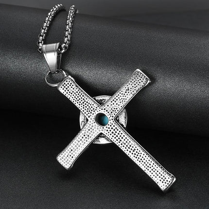 Vintage Cross Pendant Necklace | Casual Fashion Jewelry | Men's & Women's Accessory | Retro Style Charm | Unisex Necklace | Spiritual Gift | Antique Design | Adjustable Chain | Everyday Wear