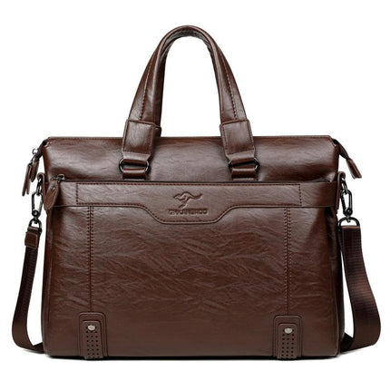 Men's Classic Briefcase | Premium Durable Materials | Spacious Compartment for Laptop & Documents | Multiple Accessory Pockets | Secure Closure | Padded Handle & Adjustable Strap | Sleek Professional Design