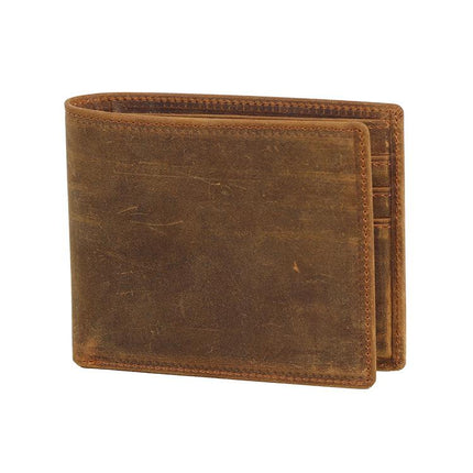 Vintage Leather Wallet | Genuine Cowhide | Classic Bifold Design | RFID Blocking | Spacious Card Slots | Durable Stitching | Elegant Gift Box