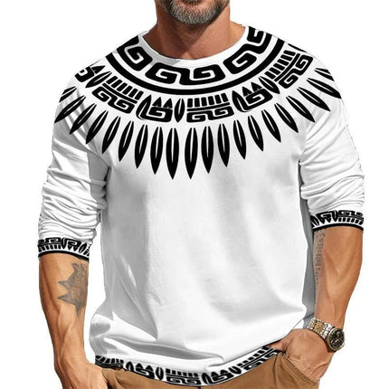 Men's Graphic Long Sleeve T-Shirt | Casual Round Neck | Soft Cotton Blend | Various Colors & Prints