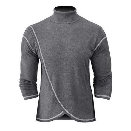 Men's Turtleneck Sweater | Long Sleeve Knitted Pullover | Soft Warm Fabric | Versatile Colors & Sizes | Classic Round Neck | Durable & Stylish | Cozy Winter Wear | Fashionable Top