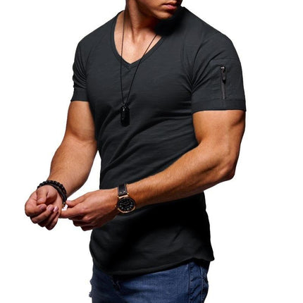Men's V-Neck T-Shirt | 100% Cotton | Lightweight & Breathable | Casual & Semi-Formal | Solid Colors | Versatile Styling | Everyday Comfort