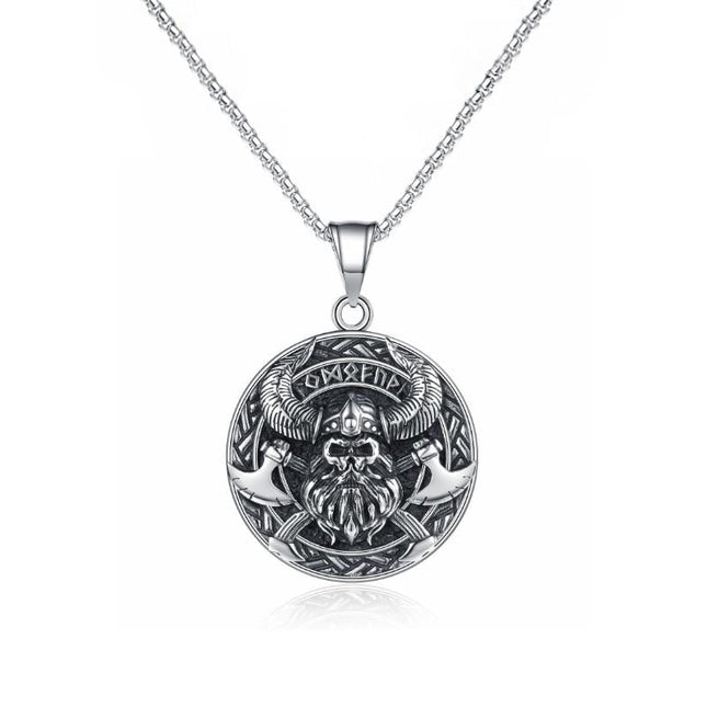 Nordic Viking Necklace | Vintage Style Pendant Necklace | Casual Jewelry | Norse Themed Charm | Unisex Accessory | Heritage Inspired Token | Mythology Tribute | Adjustable Chain