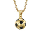 Men's Retro Football Pendant Necklace | Casual Jewelry for Sports Fans | Vintage Style Fashion Accessory