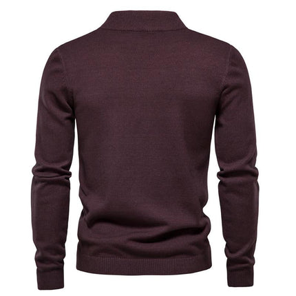 Men's Turtleneck Sweater | Solid Color Knit Pullover | Warm Casual Knitwear | Soft Comfortable Relaxed Fit | Fall Winter Essential | Versatile Ribbed Details