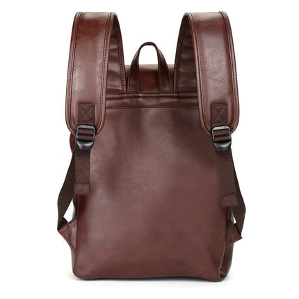 Men's Crazy Horse Leather Backpack | Large Capacity | Vintage Style | Durable | Adjustable Straps | Multiple Compartments | Laptop Sleeve | Travel Bag | Casual to Formal | High-Quality Material