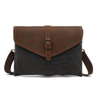 Vintage Flap Clutch Bag | Leather & Canvas | Evening Accessory | Handbag Elegance