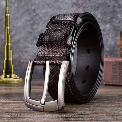 Vintage Cowhide Leather Belt | Genuine Leather | Classic Western Style | Durable and Stylish | Retro Fashion Accessory for Men and Women | Adjustable Strap