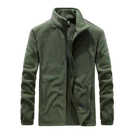 Men's Fleece Jacket | Winter Warm Outerwear | Soft Zip-up Coat for Men | Casual Comfortable Style | Outdoor Layer