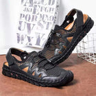 Men's Water Sandals | Flexible Non-Slip Sole | Breathable Leather & Mesh | Adjustable Heel Strap | Bungee Cord Closure | Lightweight Comfort | Ideal for Boat & Beach