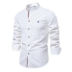 Men's Casual Long-Sleeved Shirt | Cotton Linen Blend | Solid Colors | Button-Down Collar | Comfortable & Breathable | Versatile Spring & Summer Style | Available in White, Navy, Black, Grey, Olive