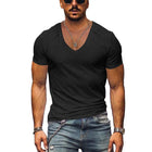 Men's Waffle Knit T-Shirt | V-Neck Pullover | Slim Fit | Breathable & Soft Fabric | Casual & Dressy | Easy Match with Jeans or Pants | Versatile Summer Wardrobe Essential | Machine Washable