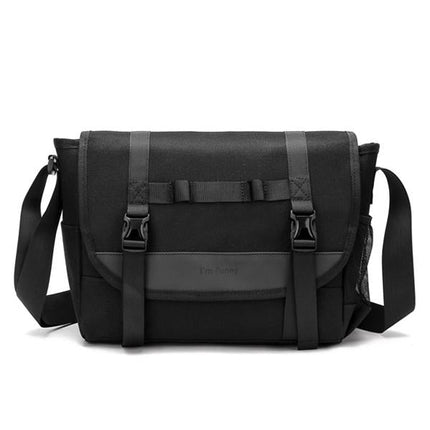 Men's Canvas Shoulder Bag | Vintage Crossbody Satchel | Casual Messenger Bag | Adjustable Strap | Multi-Pocket Design | Travel & Everyday Use